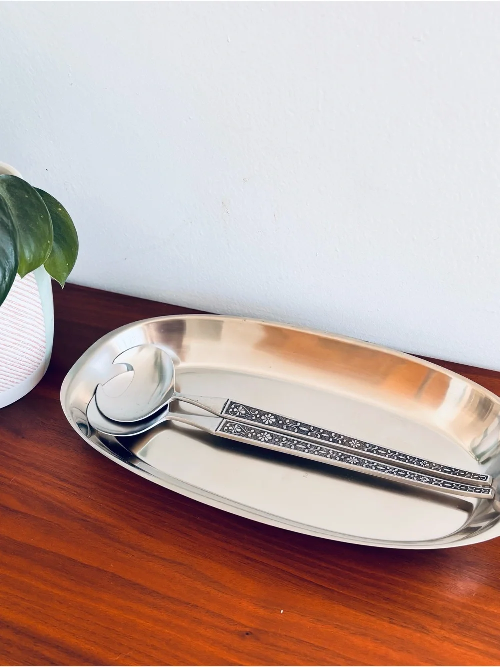 Stainless Steel Serving Platter and Utensil Set - MCM Japan